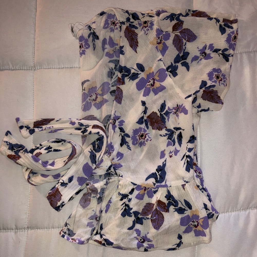 Lavender Floral Crop Top